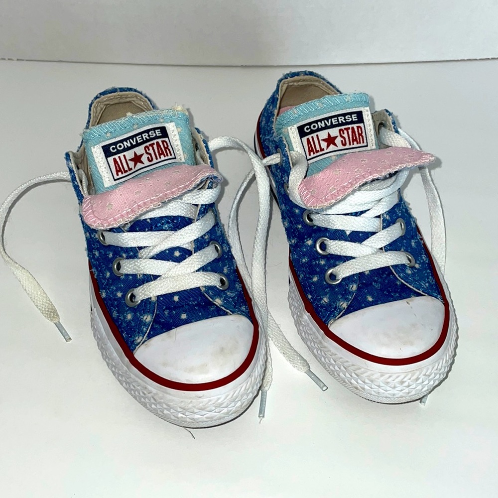 Girls Size 12 Double Tongue Converse All Star